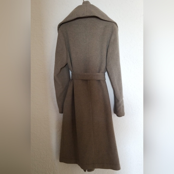 Rino & Pelle Milon Long Wood Blend Coat trench double folded collar 38 - Picture 11 of 11